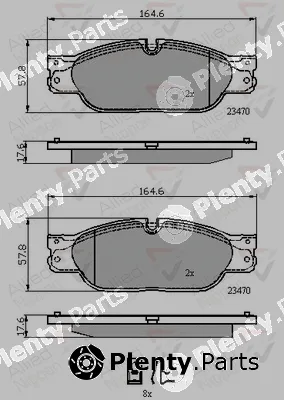 Comline ADB01704 — Brake Pad Set, disc brake ANL Braking