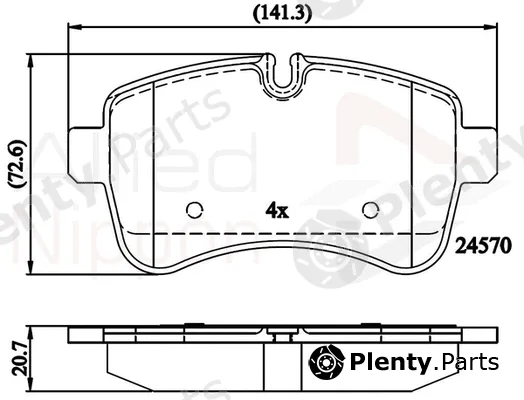Comline ADB01617 — Brake Pad Set, disc brake ANL Braking