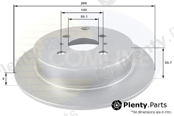 Comline ADC01104 — Brake Disc COATED