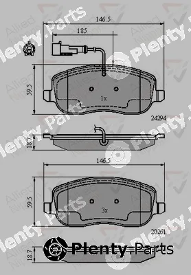 Comline ADB11747 — Brake Pad Set, disc brake ANL Braking