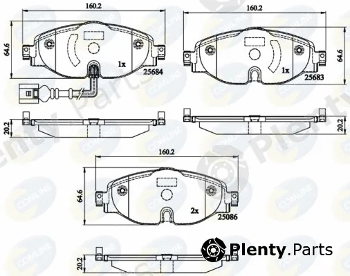 Comline CBP12158 — Brake Pad Set, disc brake Comline