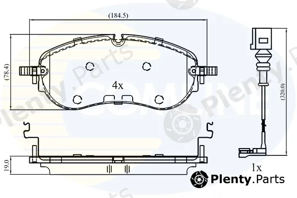 Comline CBP13413 — Brake Pad Set, disc brake Comline