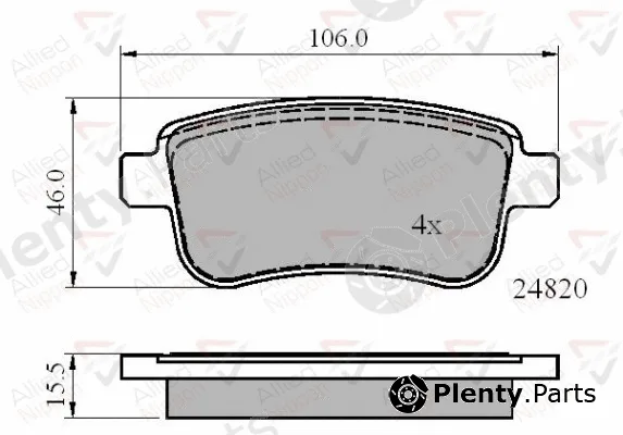 Comline ADB02014 — Brake Pad Set, disc brake ANL Braking