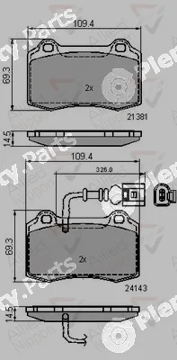 Comline ADB11737 — Brake Pad Set, disc brake ANL Braking