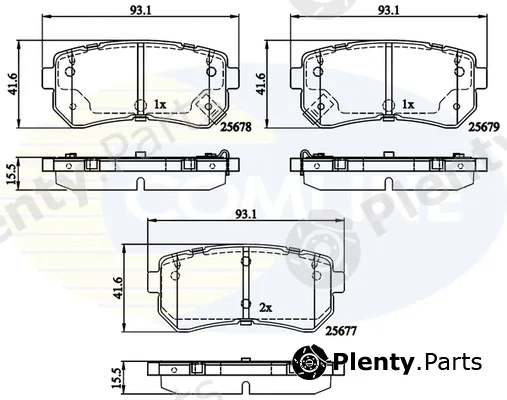 Comline CBP32276 — Brake Pad Set, disc brake Comline