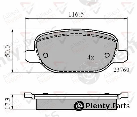 Comline ADB01769 — Brake Pad Set, disc brake ANL Braking