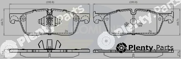 Comline CBP02446 — Brake Pad Set, disc brake Comline