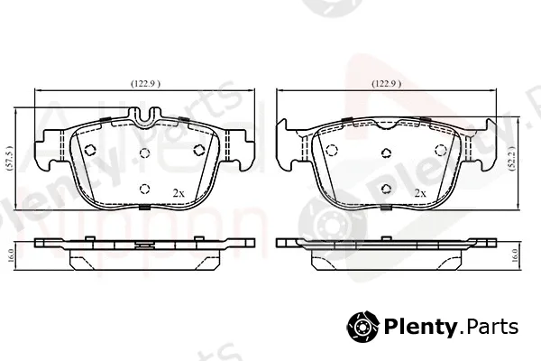 Comline ADB02868 — Brake Pad Set, disc brake ANL Braking