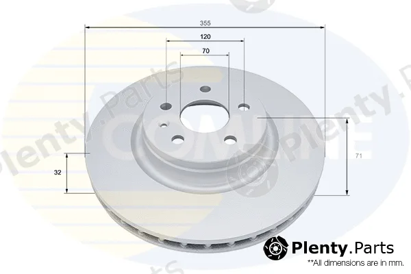 Comline ADC5113V — Brake Disc COATED