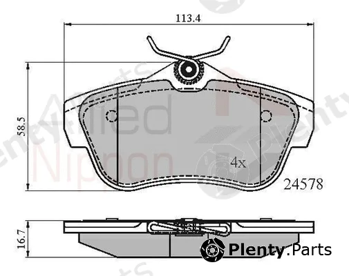 Comline ADB01622 — Brake Pad Set, disc brake ANL Braking