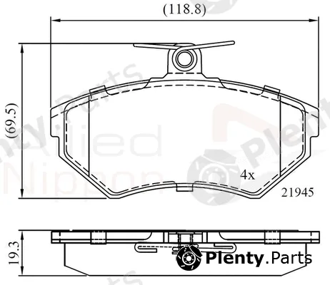 Comline ADB0736 — Brake Pad Set, disc brake ANL Braking