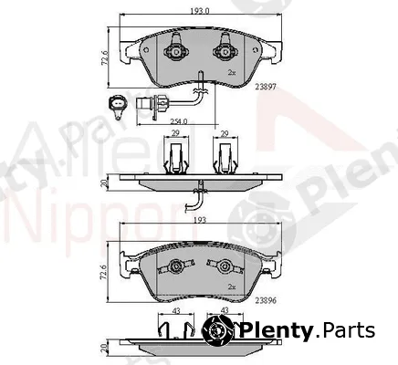 Comline ADB11740 — Brake Pad Set, disc brake ANL Braking
