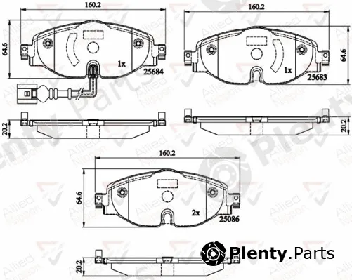 Comline ADB12158 — Brake Pad Set, disc brake ANL Braking