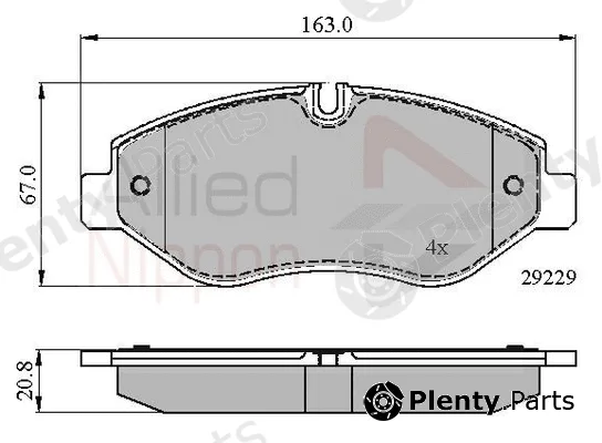 Comline ADB01616 — Brake Pad Set, disc brake ANL Braking