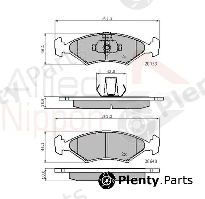 Comline ADB0444 — Brake Pad Set, disc brake ANL Braking