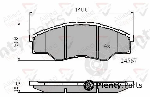 Comline ADB01773 — Brake Pad Set, disc brake ANL Braking