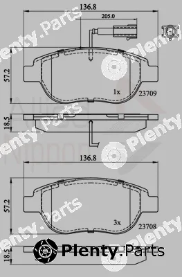 Comline ADB11038 — Brake Pad Set, disc brake ANL Braking