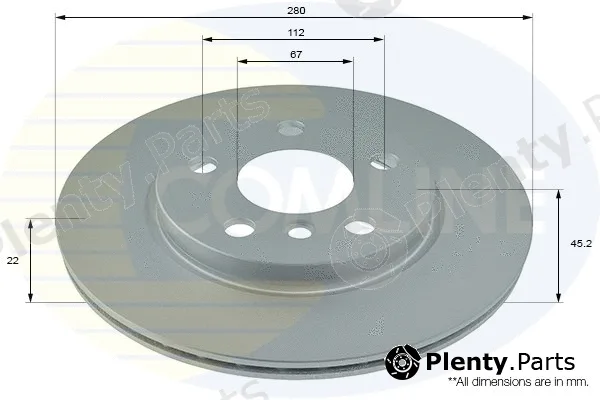 Comline ADC1786V — Brake Disc COATED