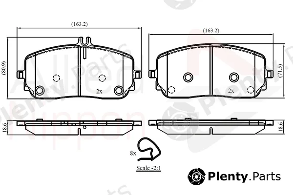 Comline ADB02863 — Brake Pad Set, disc brake ANL Braking