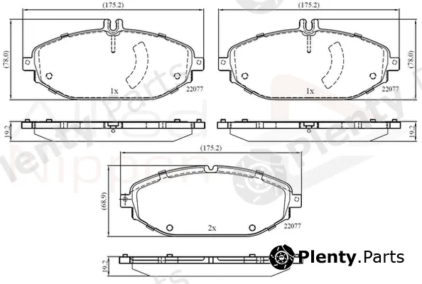 Comline ADB02364 — Brake Pad Set, disc brake ANL Braking