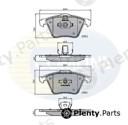 Comline CBP01607 — Brake Pad Set, disc brake Comline