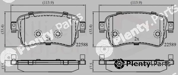 Comline ADB02351 — Brake Pad Set, disc brake ANL Braking