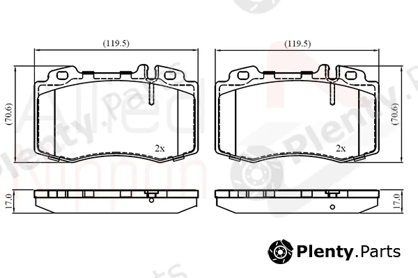 Comline ADB01117 — Brake Pad Set, disc brake ANL Braking