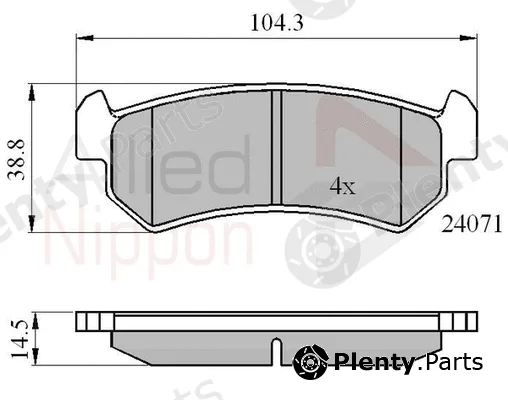 Comline ADB01191 — Brake Pad Set, disc brake ANL Braking
