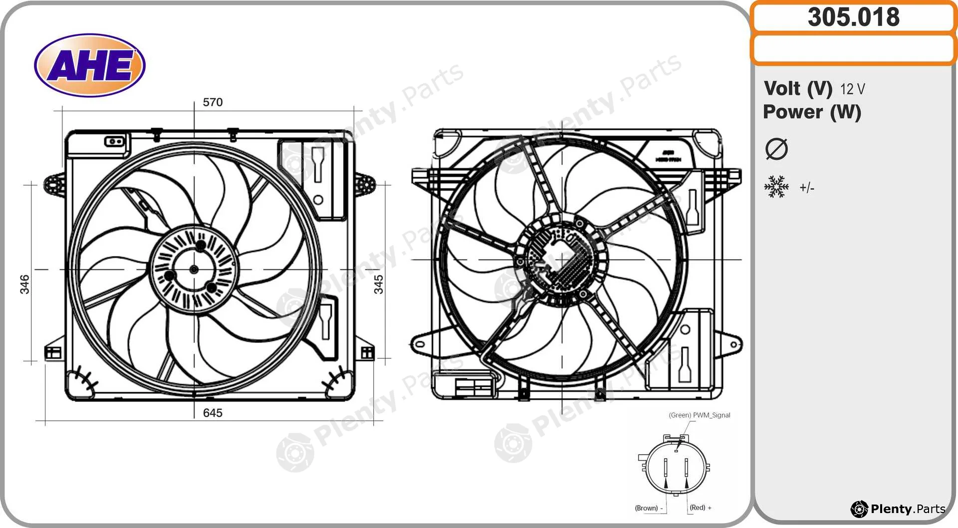 AHE 305.018 — Fan, engine cooling