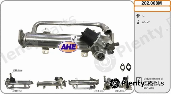 AHE 202.008M — Cooler, exhaust gas recirculation