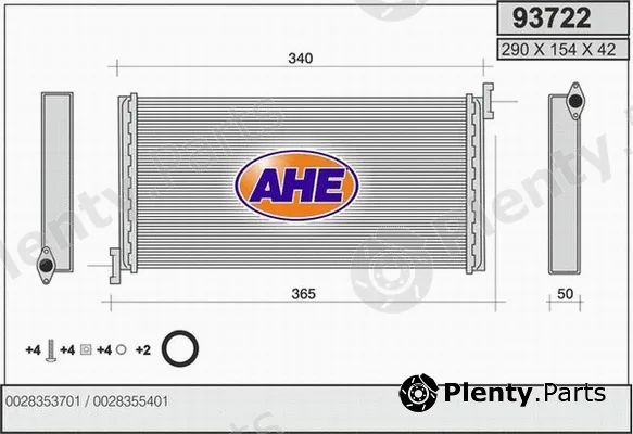 AHE 93722 — Heat Exchanger, interior heating