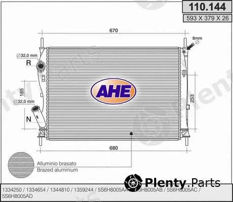 AHE 110.144 — Radiator, engine cooling