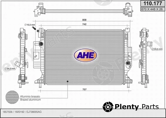 AHE 110.177 — Radiator, engine cooling