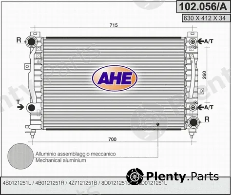 AHE 102.056/A — Radiator, engine cooling
