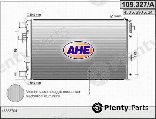 AHE 109.327/A — Radiator, engine cooling