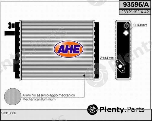 AHE 93596/A — Heat Exchanger, interior heating