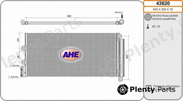 AHE 43620 — Condenser, air conditioning