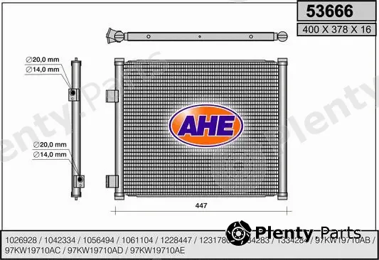 AHE 53666 — Condenser, air conditioning