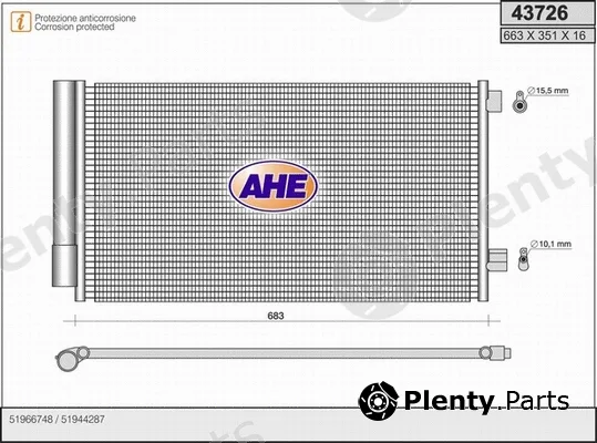 AHE 43726 — Condenser, air conditioning