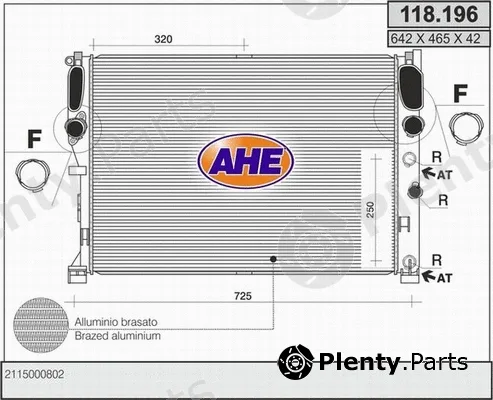 AHE 118.196 — Radiator, engine cooling