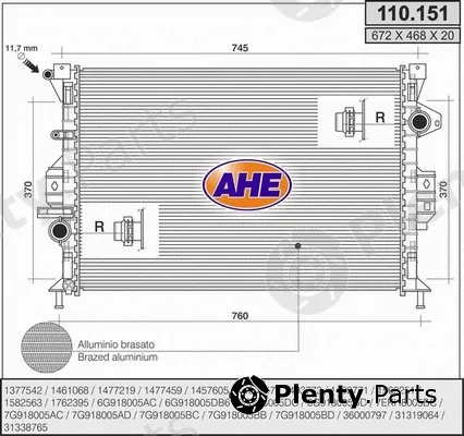 AHE 110.151 — Radiator, engine cooling