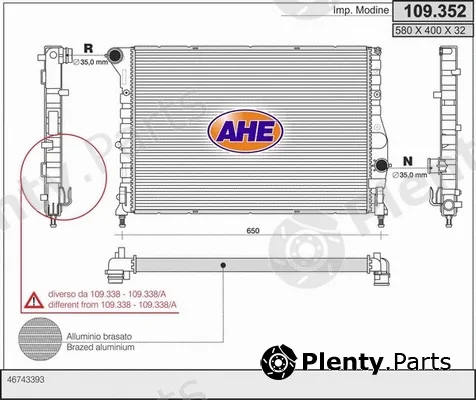 AHE 109.352 — Radiator, engine cooling