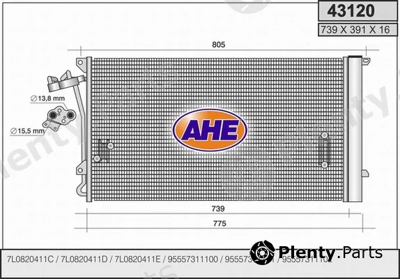 AHE 43120 — Condenser, air conditioning