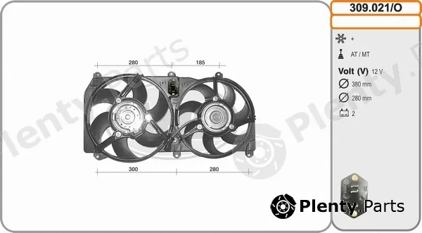 AHE 309.021/O — Fan, engine cooling
