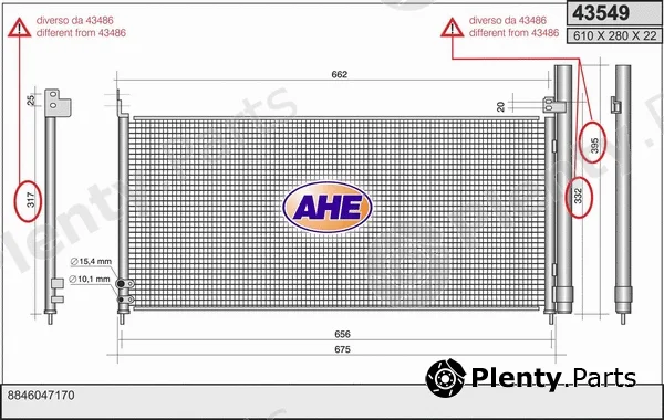 AHE 43549 — Condenser, air conditioning