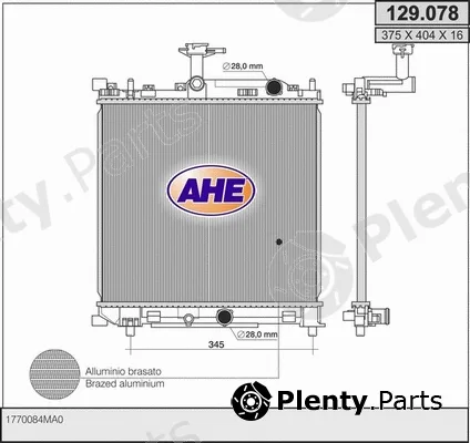 AHE 129.078 — Radiator, engine cooling