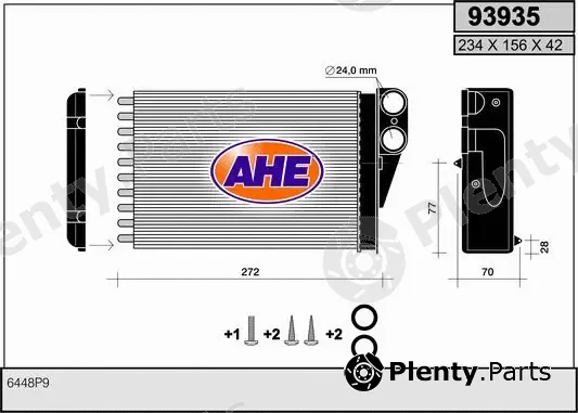 AHE 93935 — Heat Exchanger, interior heating