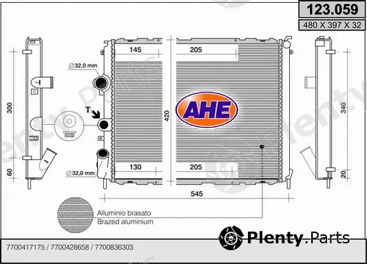 AHE 123.059 — Radiator, engine cooling