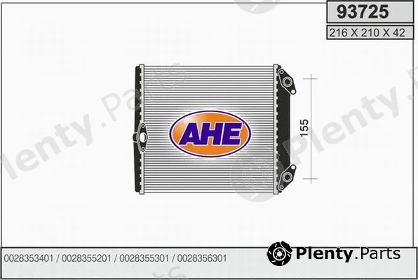 AHE 93725 — Heat Exchanger, interior heating