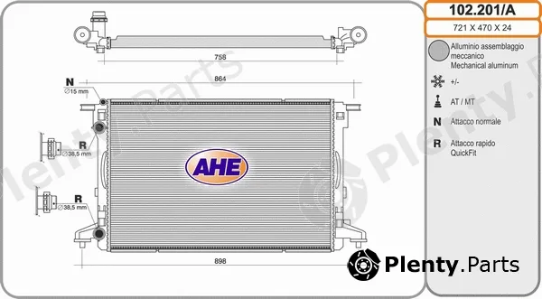 AHE 102.201/A — Radiator, engine cooling